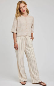 Finley Linen Pant - Linen Stripe