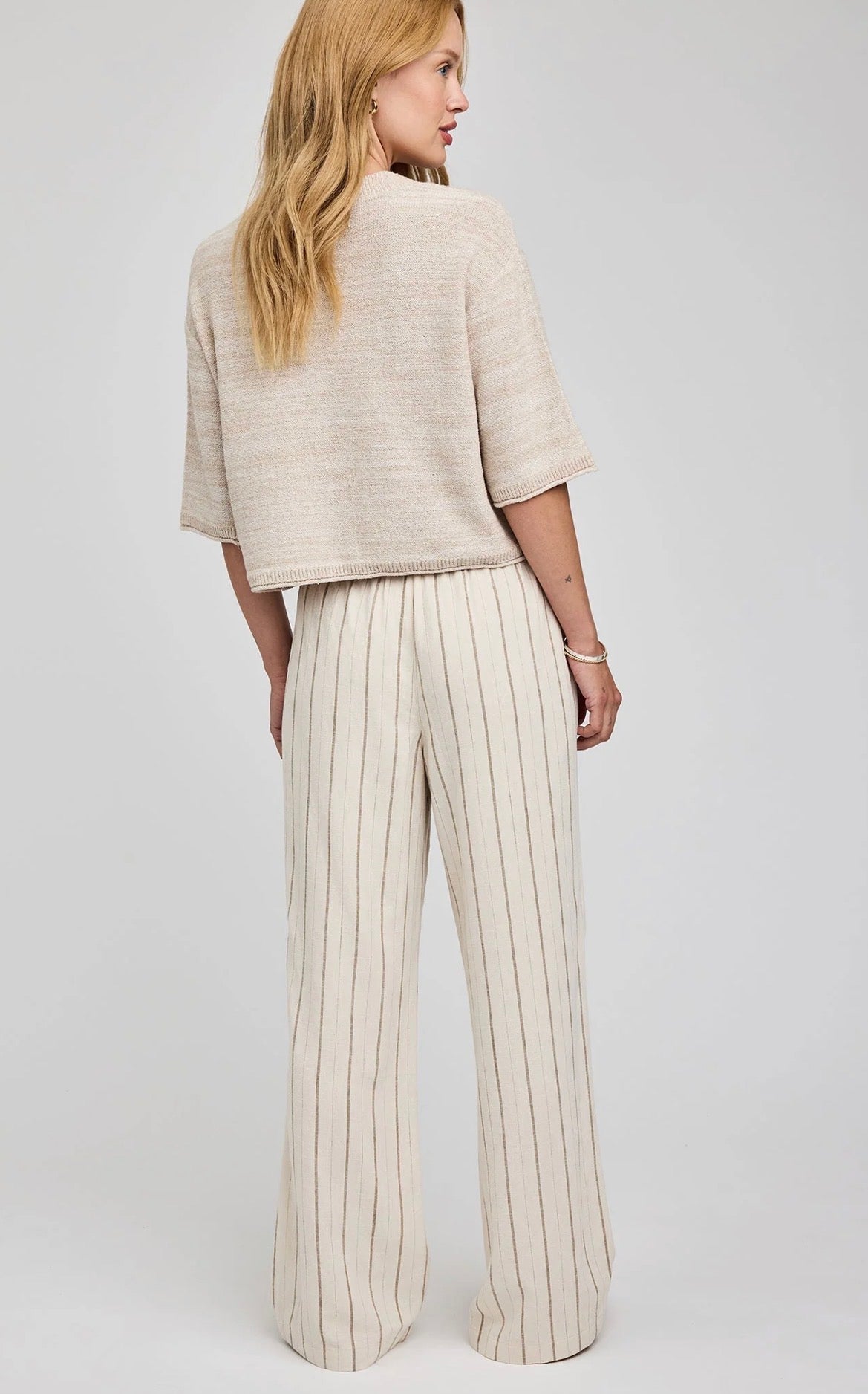 Finley Linen Pant - Linen Stripe
