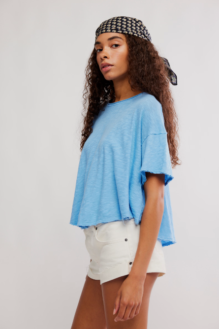 Elsie Swing Tee- Blissful Blue