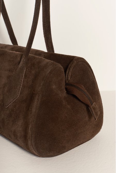 Sierra Suede Shoulder Bag- Chocolate