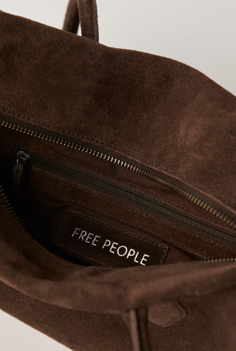 Sierra Suede Shoulder Bag- Chocolate