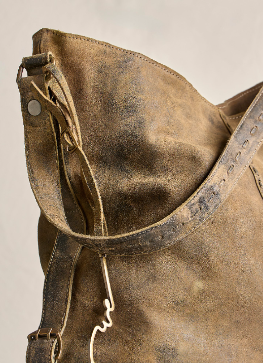 Dallas Distressed Lea- Sandblasted Khaki