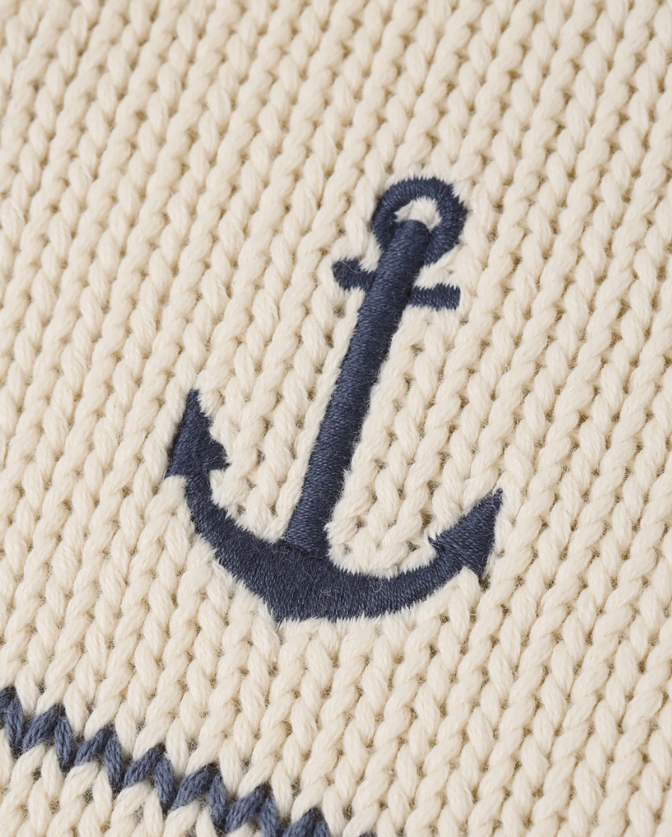 Shawl Cardigan - Natural And Marine