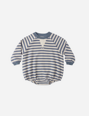 Crewneck Romper - Marine Stripe