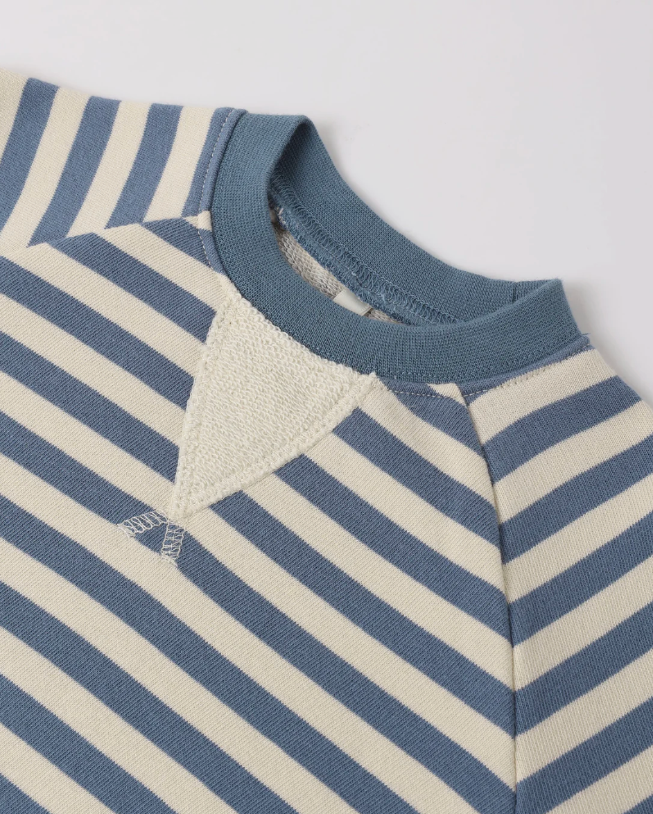 Crewneck Romper - Marine Stripe