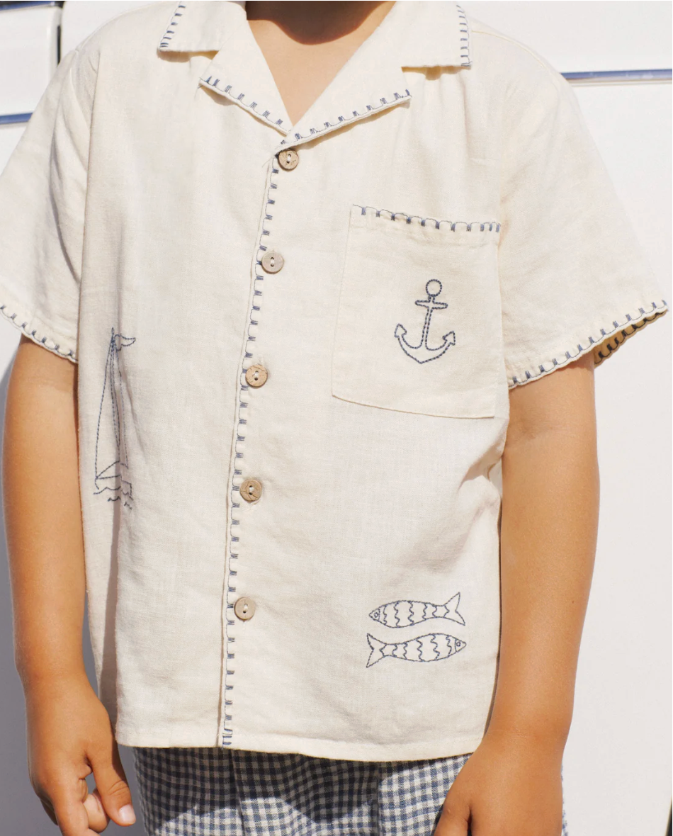 Lapel Collar Shirt - Sailor