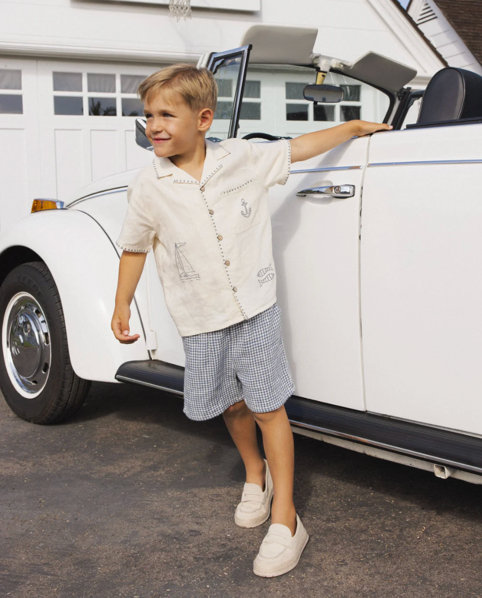 Perry Short - Marine Gingham