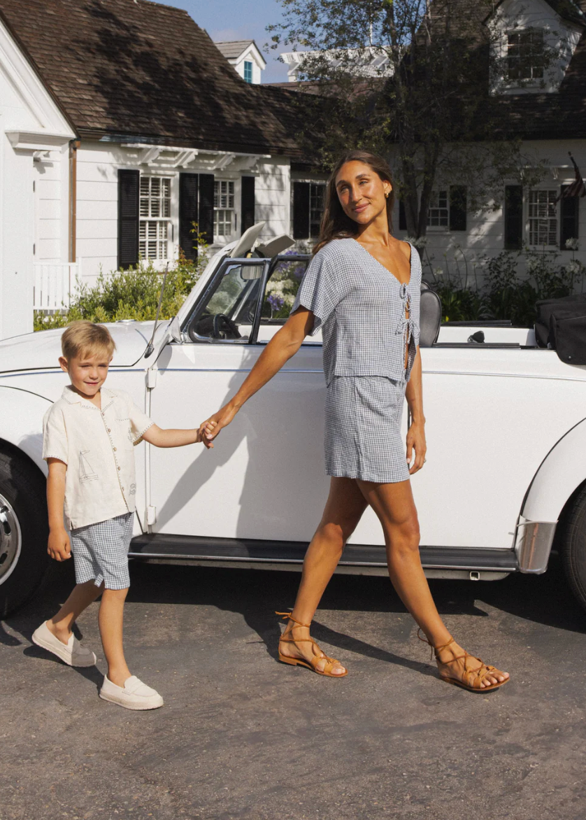 Perry Short - Marine Gingham
