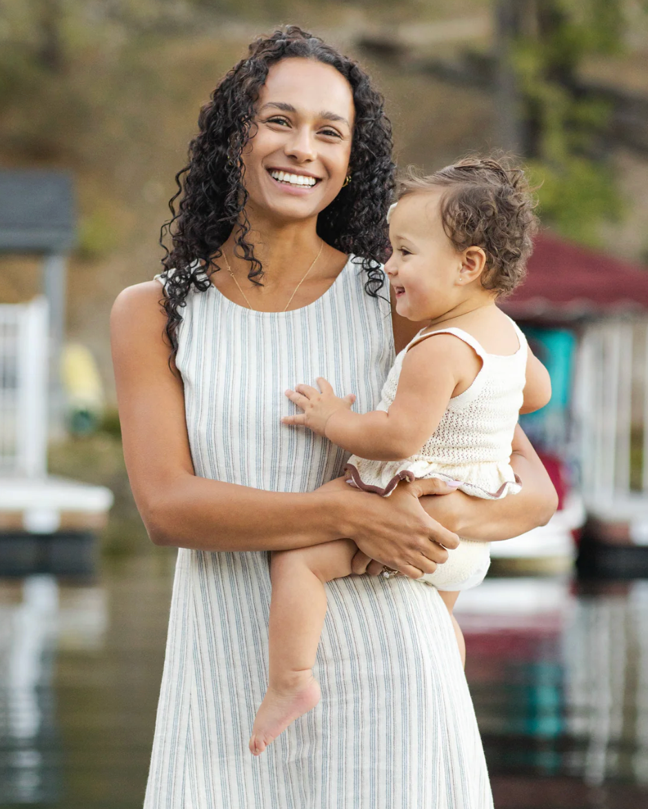 Crochet Ruffle Romper - Natural
