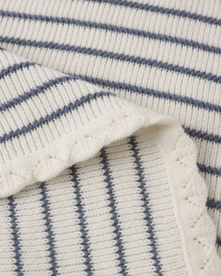 Knit Vest - Marine Stripe