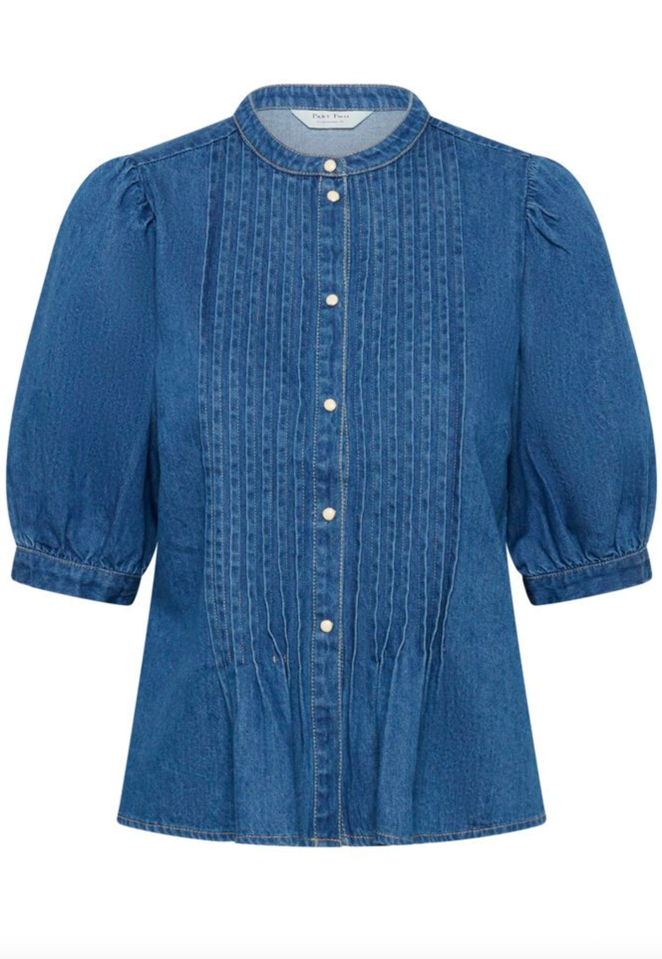 Alesia Denim Top - Medium Blue