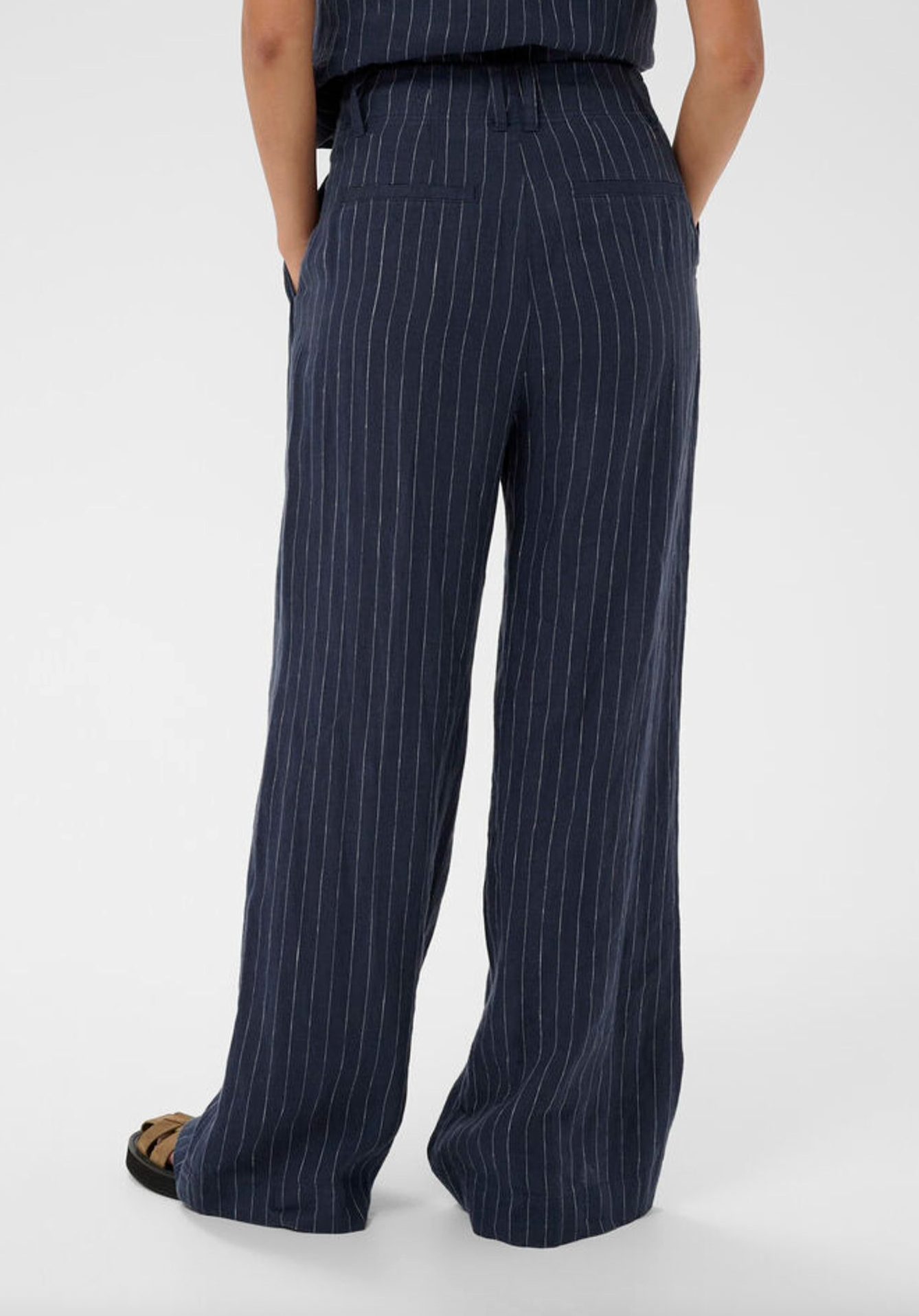 Aliya Pant - Blue Nights Pinstripe