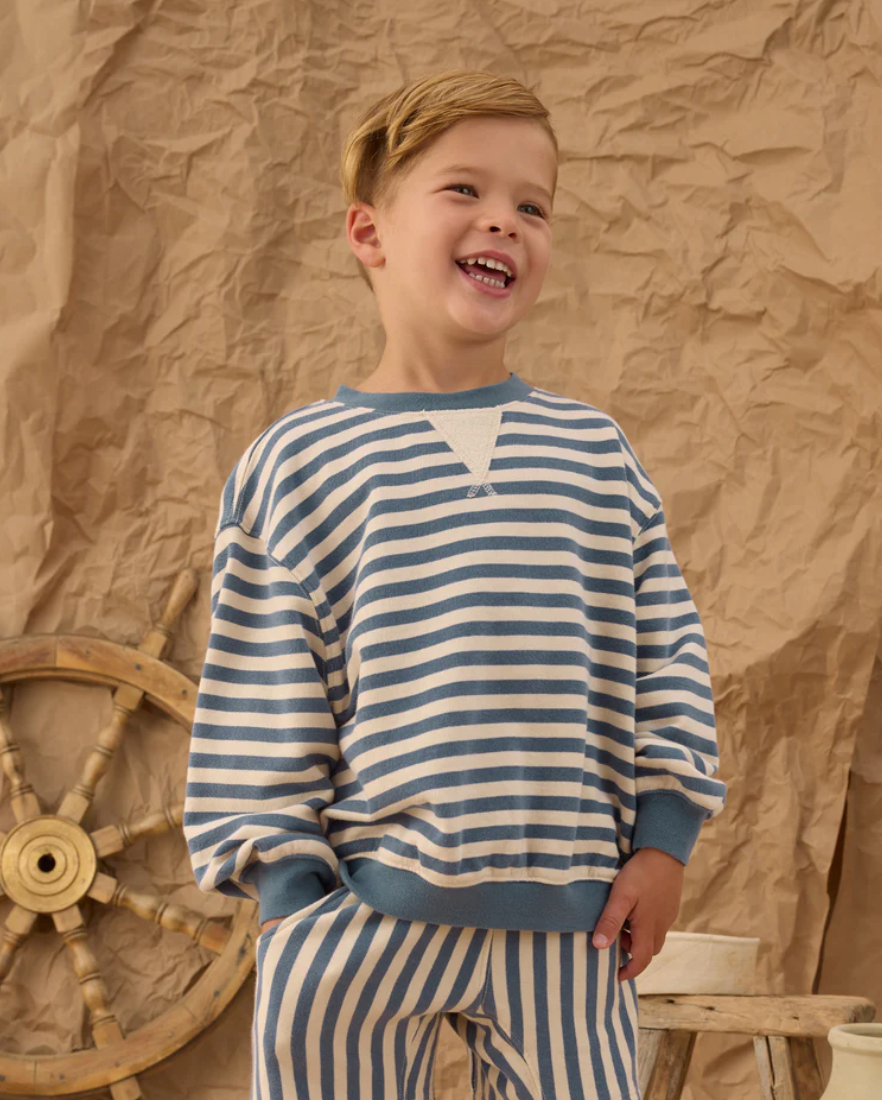 Oversized Crew - Marine Stripe