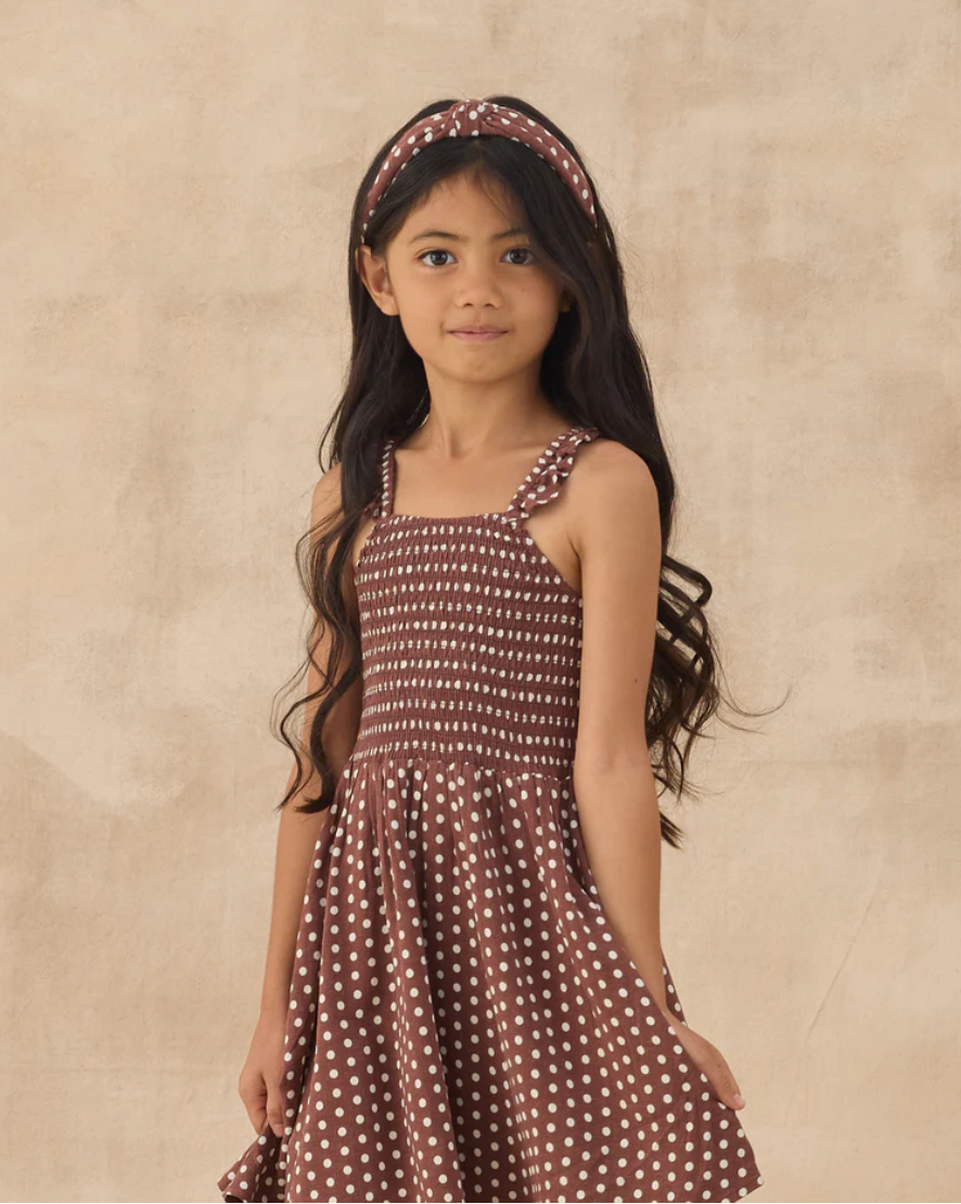 Lainey Dress - Chocolate Polka Dot