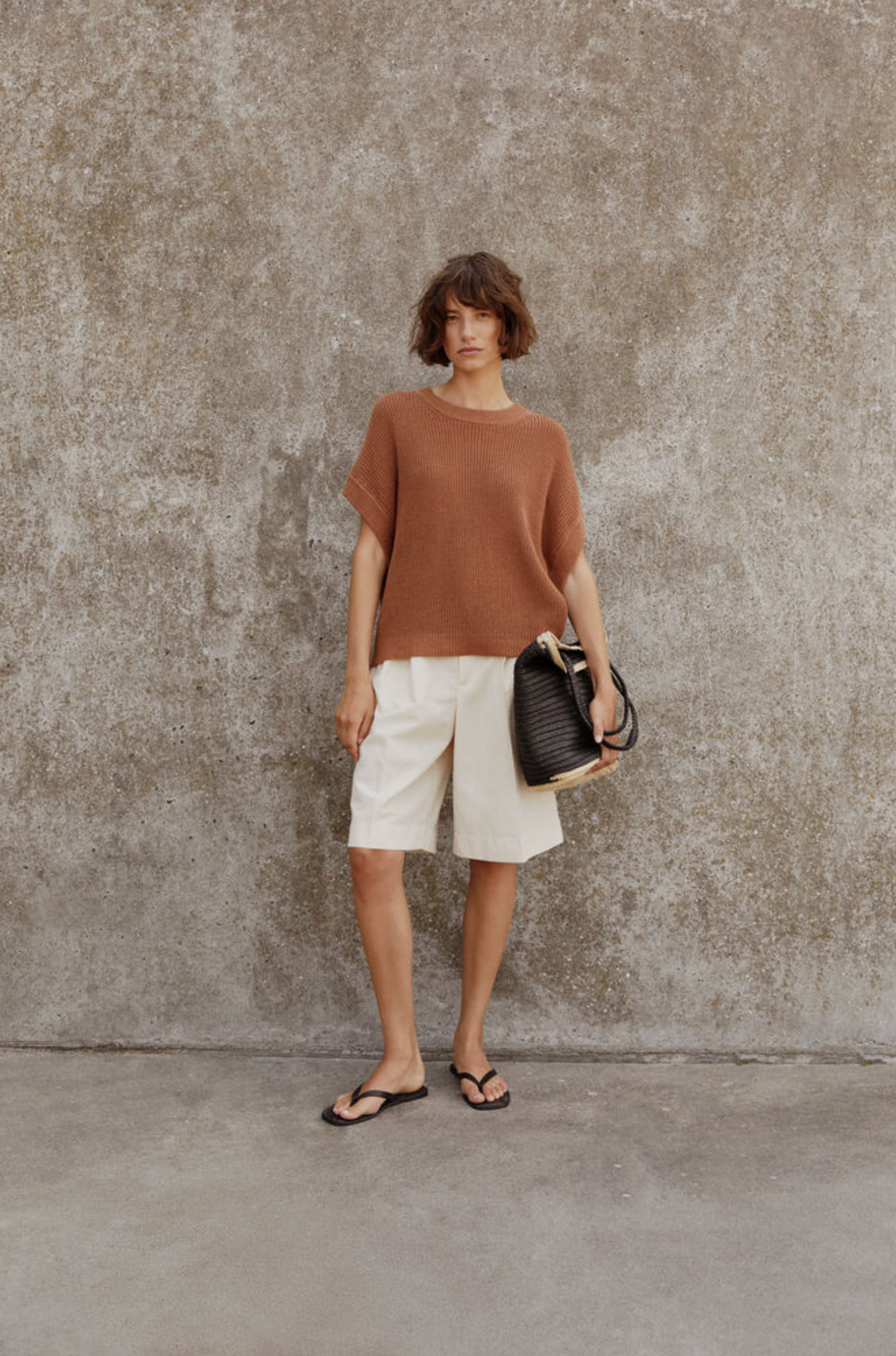 Belisia Knitted Top - Argan Oil