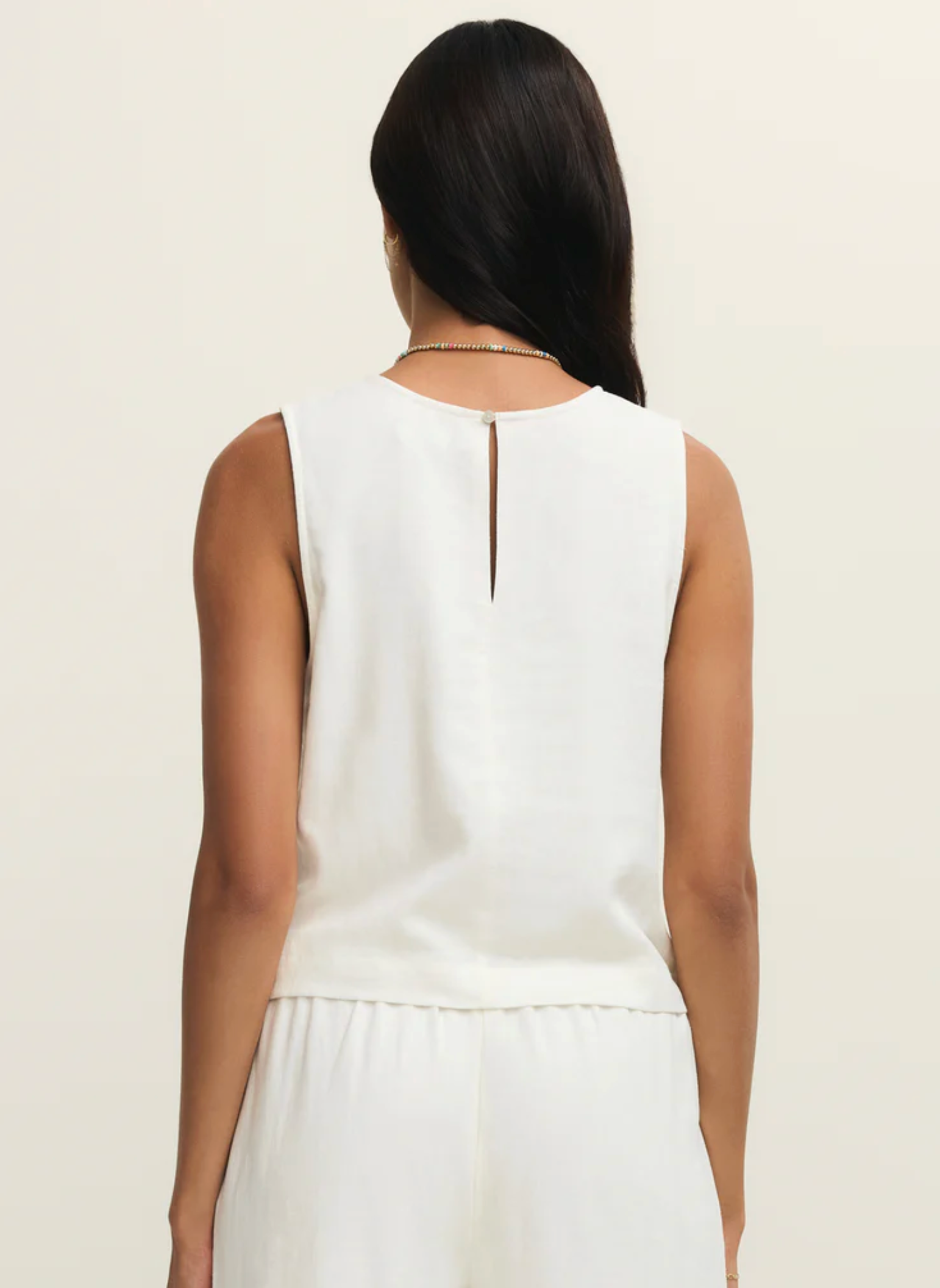 Sloane Linen Top - White