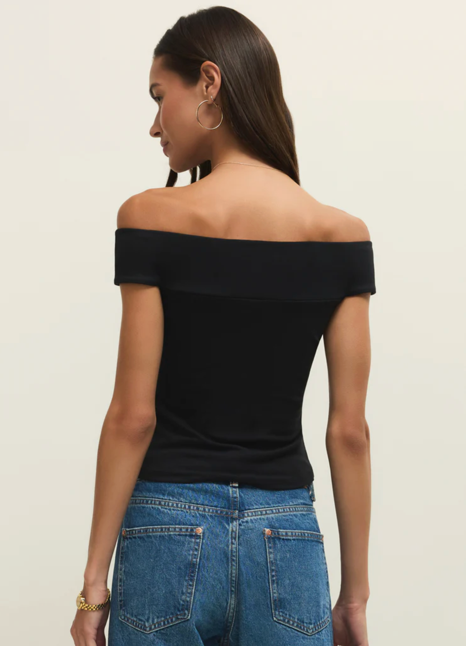 Second Skind Off Shoulder Top - Black