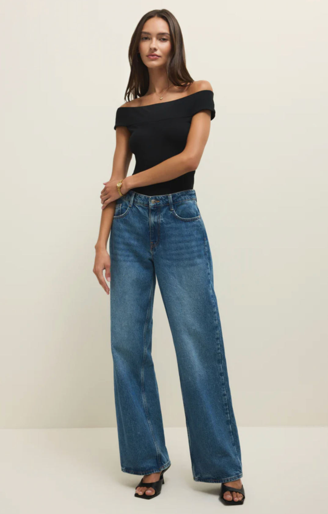 Second Skind Off Shoulder Top - Black