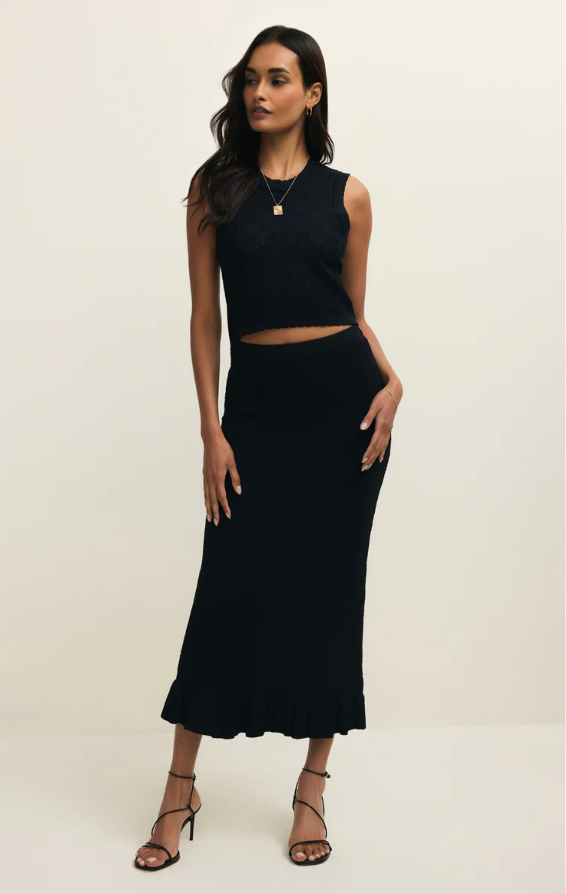 Ramona Sweater Tank - Black