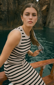 Emori Striped Muscle Tank - Natural