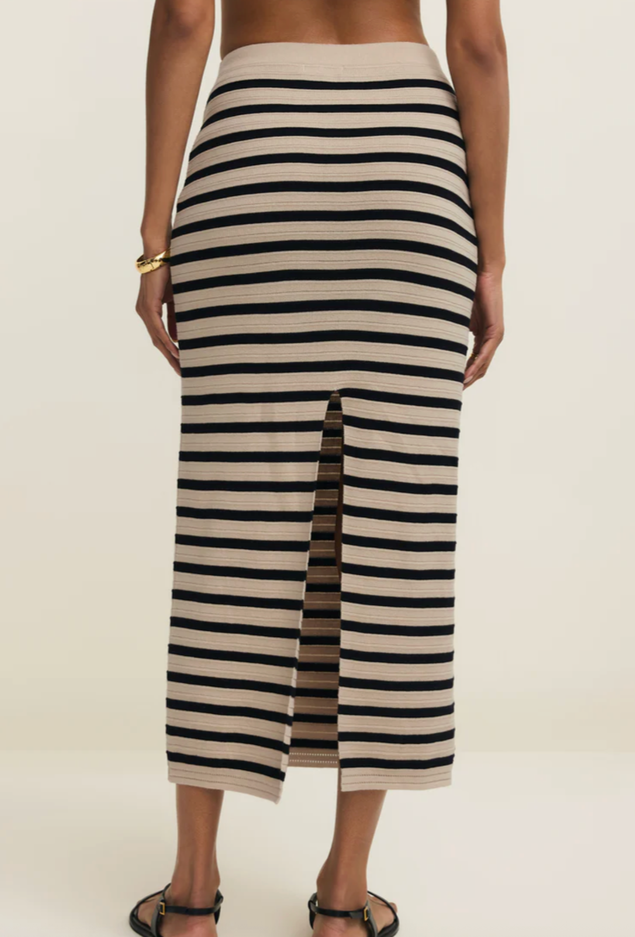 Emori Striped Skirt - Natural
