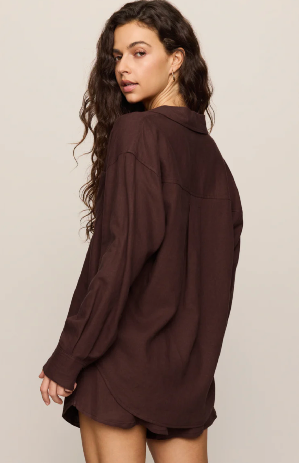 Alfie Button Up Shirt - Chocolate Cherry