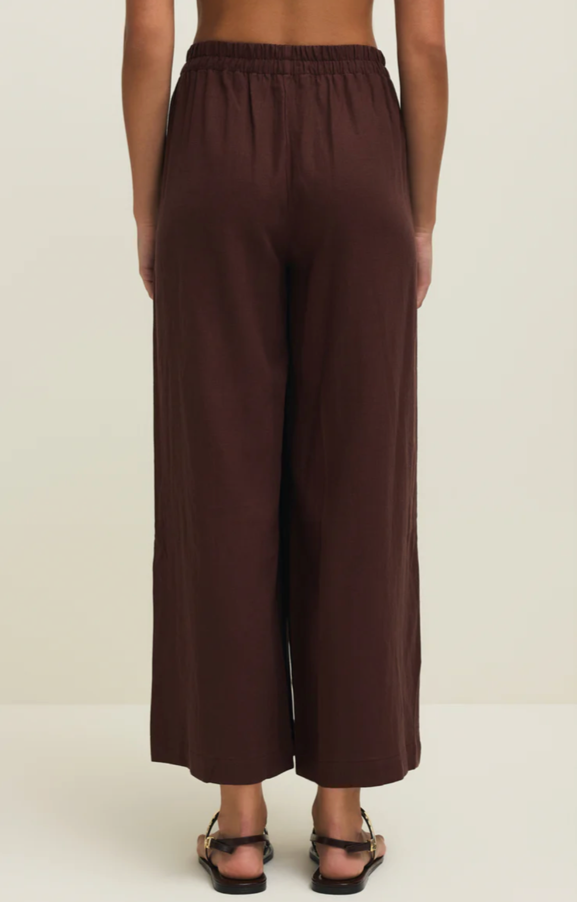 Scout Linen Pant - Chocolate Cherry