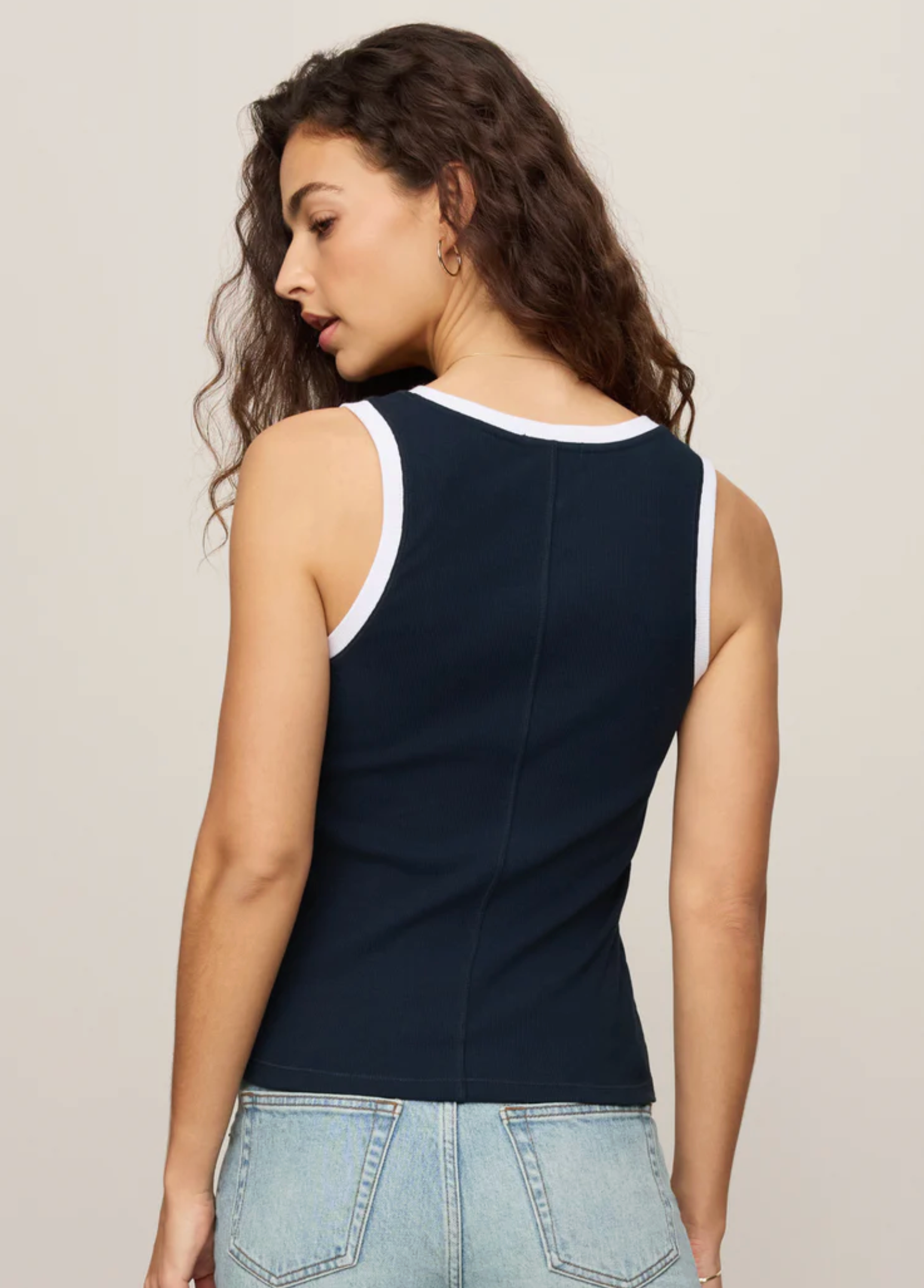 Sirena Coloblocked Rib Tank - Eclipse