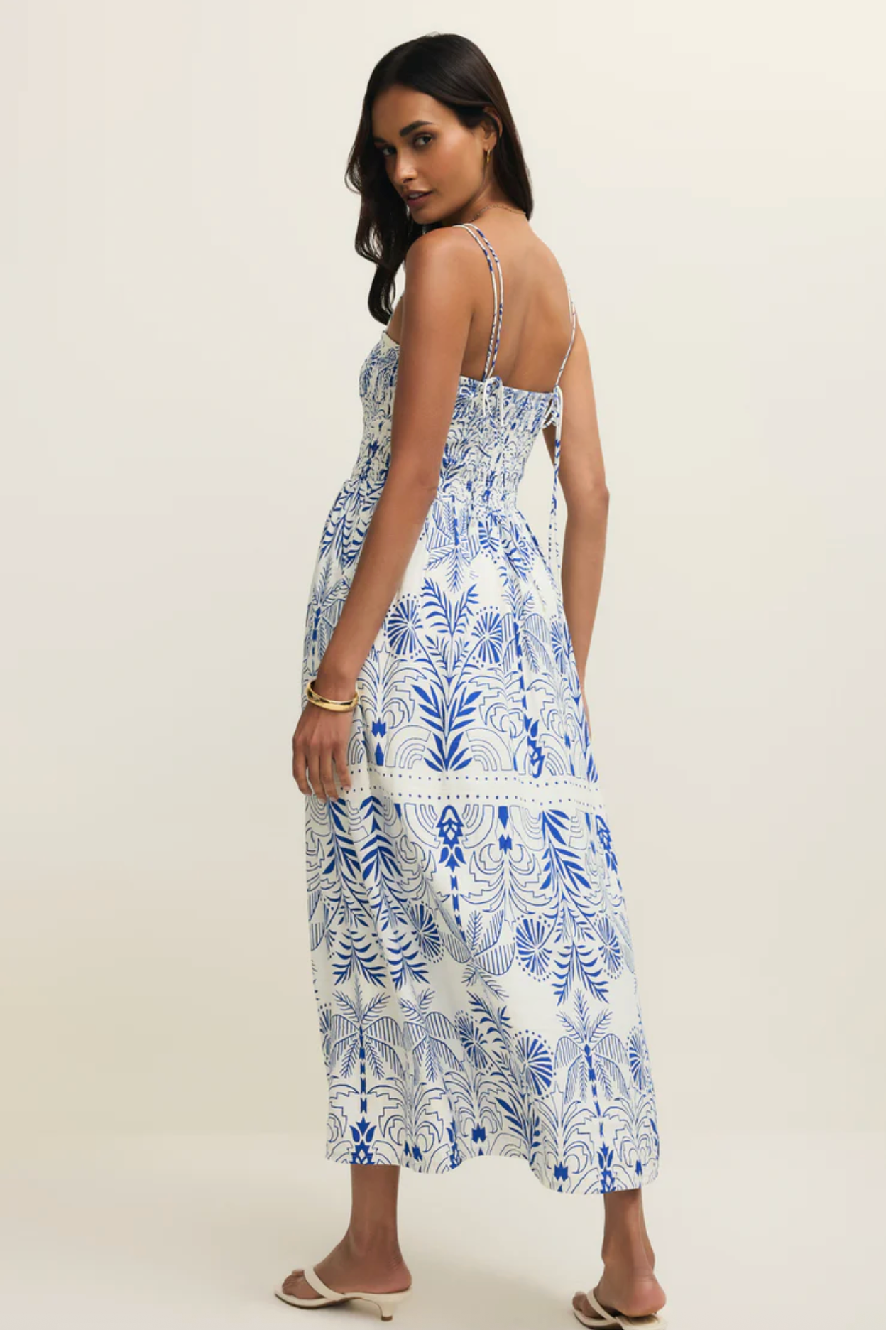 Nadine Palm Maxi Dress - Nautical