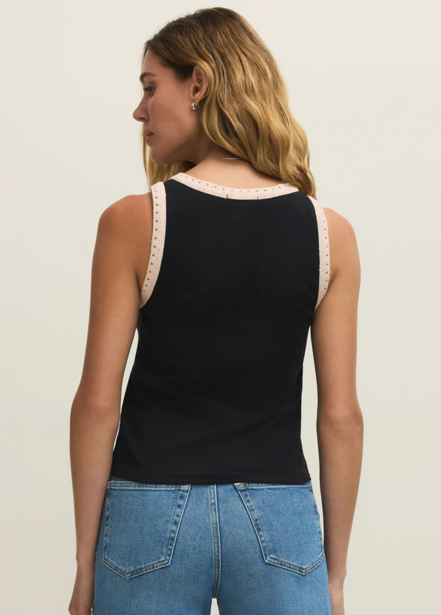 Clarke Rib Tank - Black