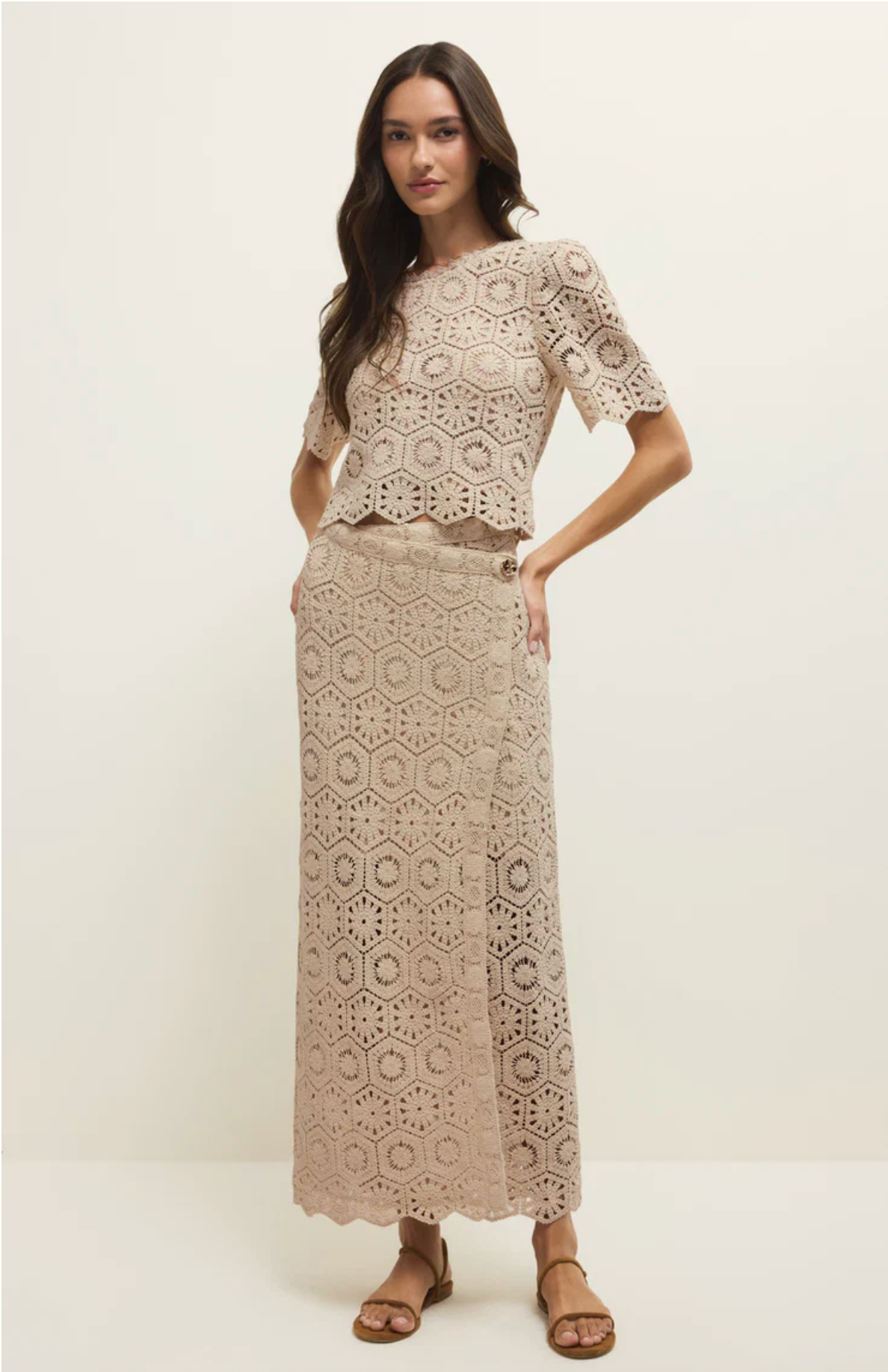 Raquel Lace Skirt - Natural