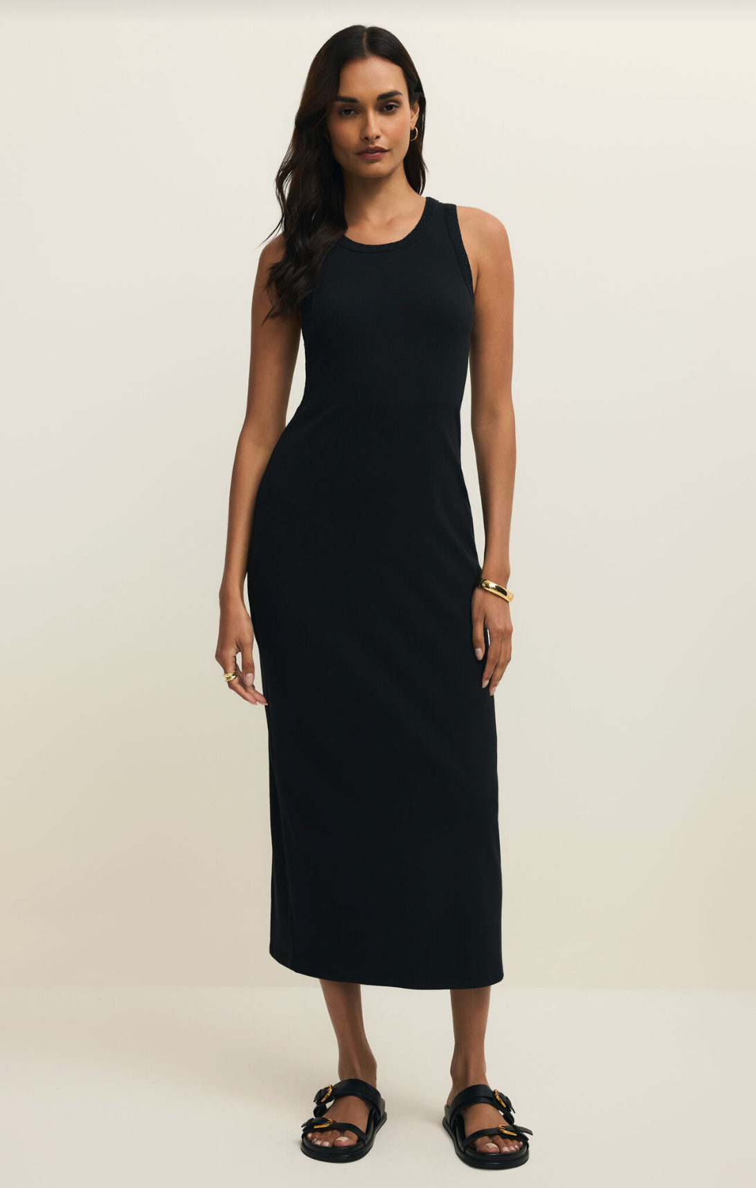 Clarke Midi Dress - Black