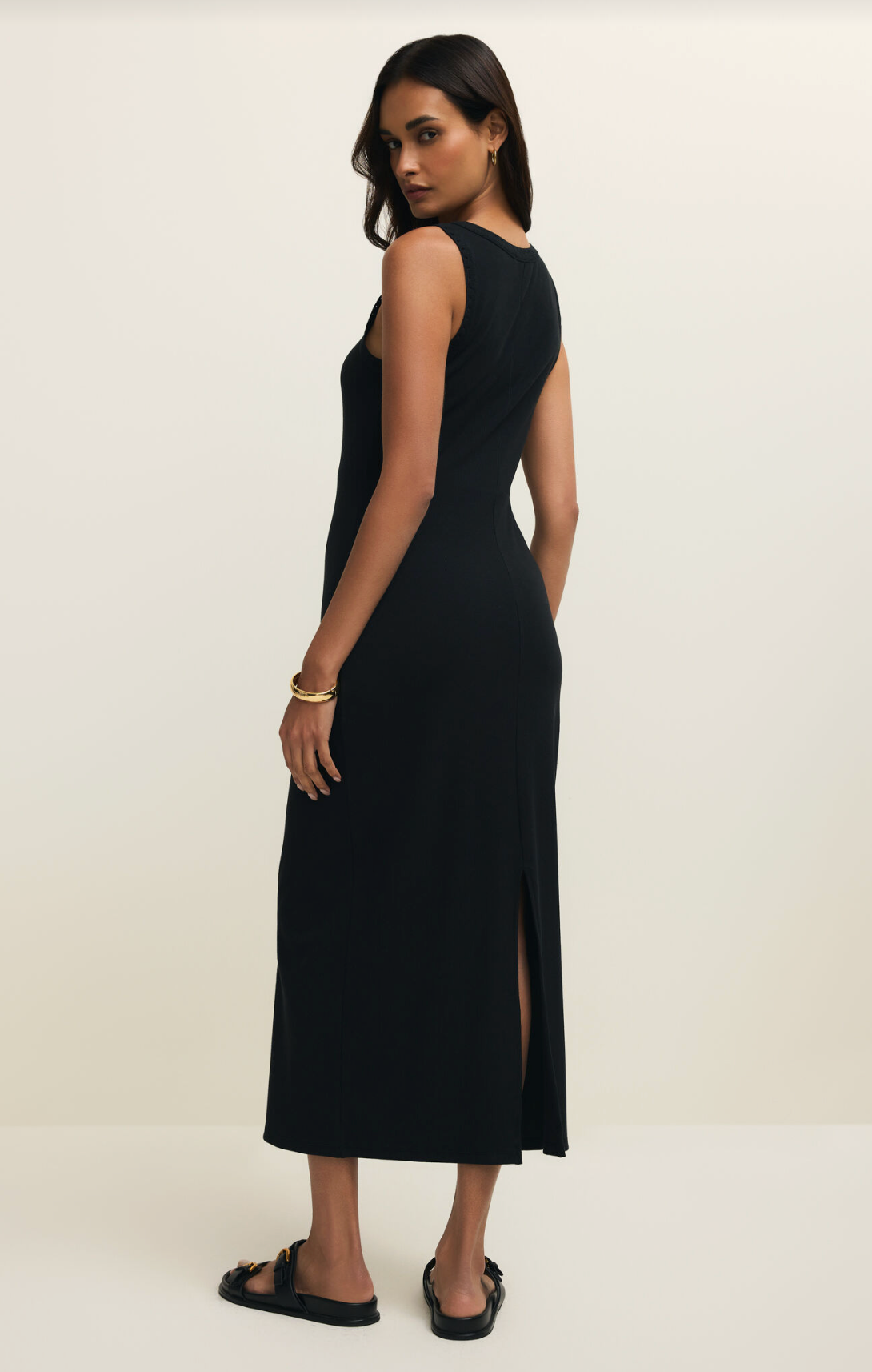 Clarke Midi Dress - Black