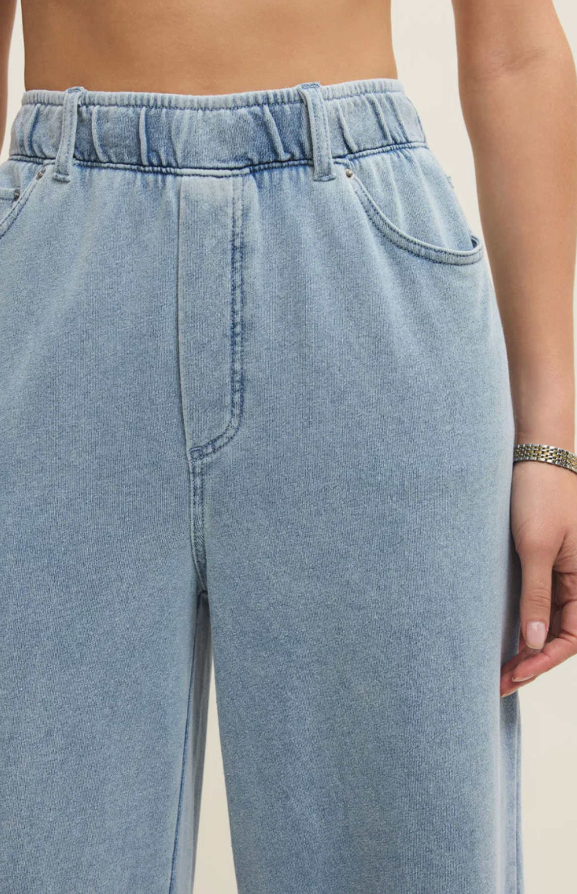 Entourage Knit Denim Pant - Ocean Air Indigo