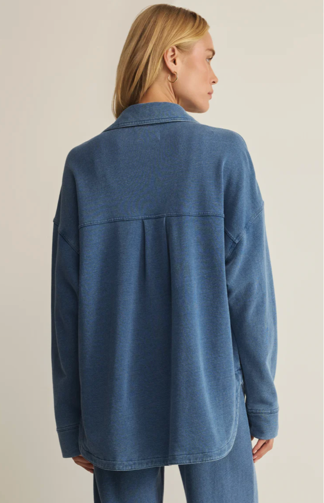 All Day Knit Denim Jacket - Calypso Blue Indigo