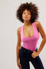 Clean Lines Muscle Cami- Pink Flame