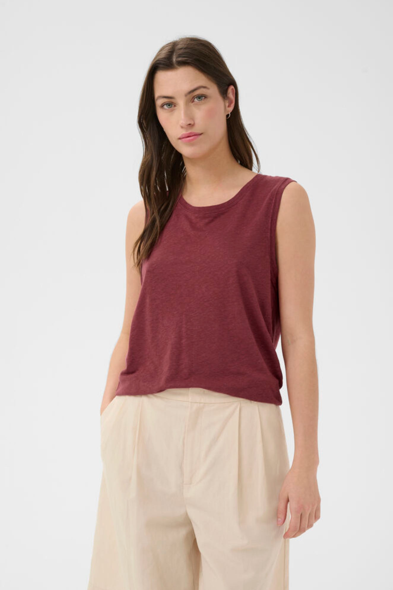Buena Sleeveless Top - Burnt Russet