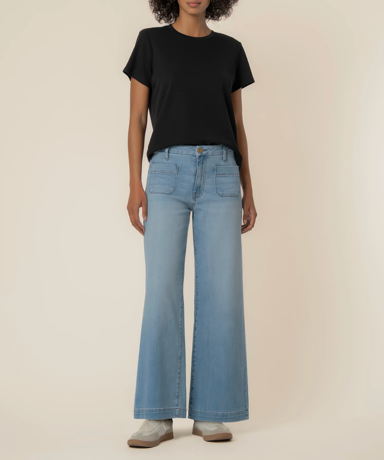 Meg High Rise Wide Leg Patch Reg Hem - Fortitude