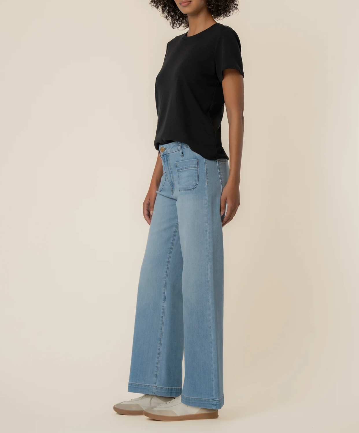 Meg High Rise Wide Leg Patch Reg Hem - Fortitude