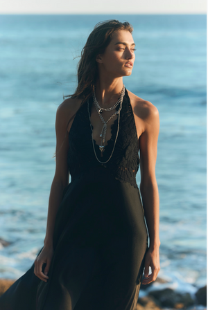 Petal Party Midi - Black