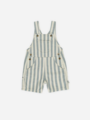 Denim Shortalls - Ocean Stripe