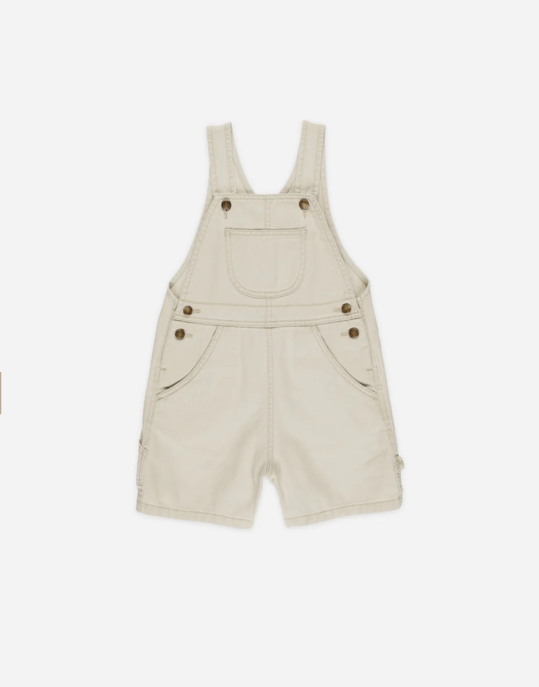Denim Shortalls - Stone