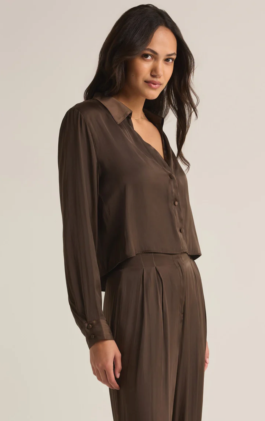 Sante Luxe Sheen Top - Dark Chocolate