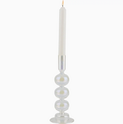 Clear Iridescent Candlestick- 10inch