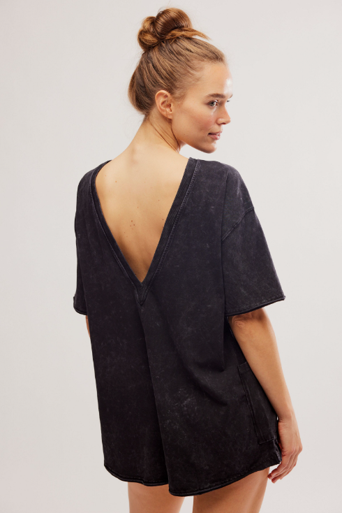 Hot Shot Tee Romper Coddy - Black