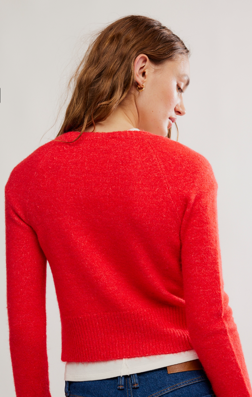 School Girl Cardi - Cherry Pop Melange
