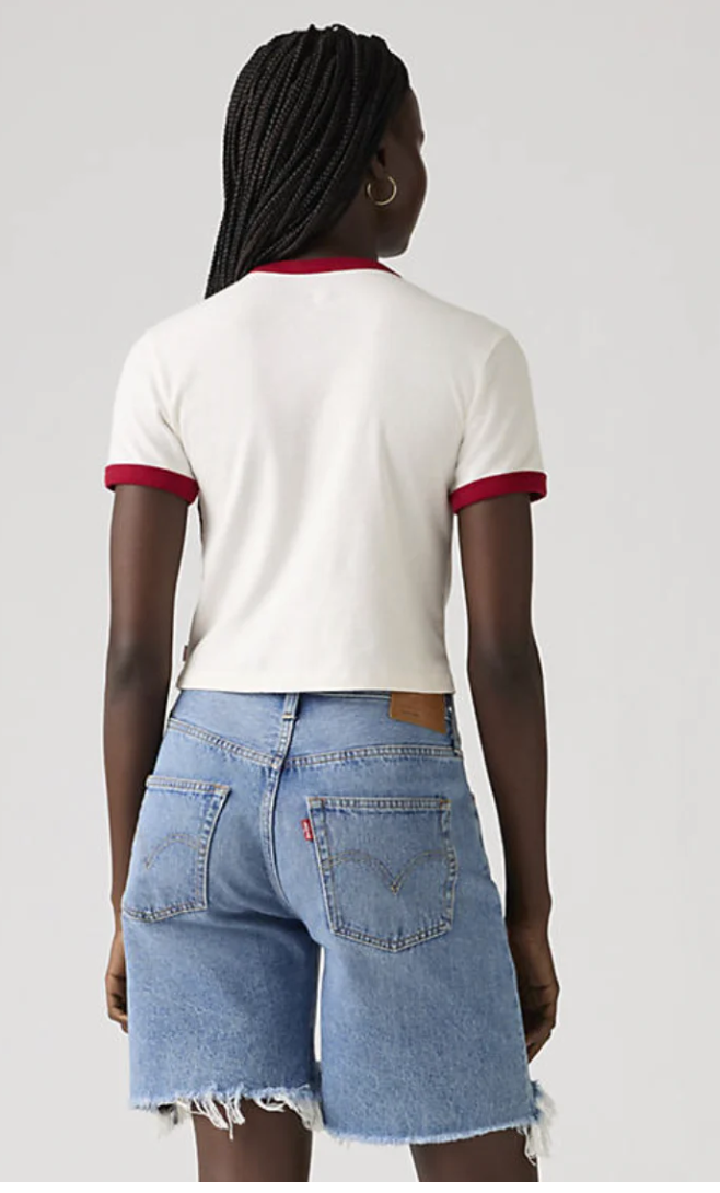 Graphic Mini Ringer Tee - Good Luck Horses