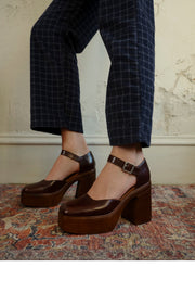 Gwen Platform Mary Jane - Pecan