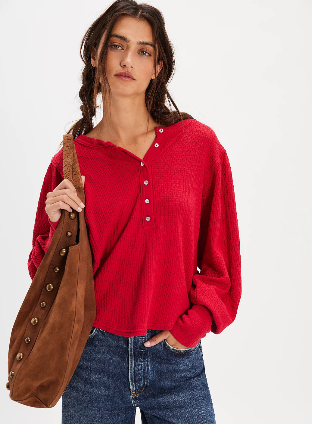 Quinn Knit Top - Salsa