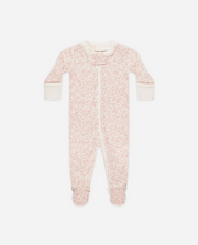 Zip Long Sleeve Sleeper Footie - Pink Blossom